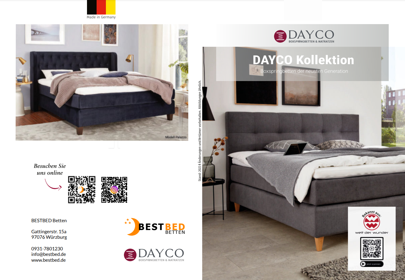 Boxspring Made in Germany Broschüre Vorschaubild