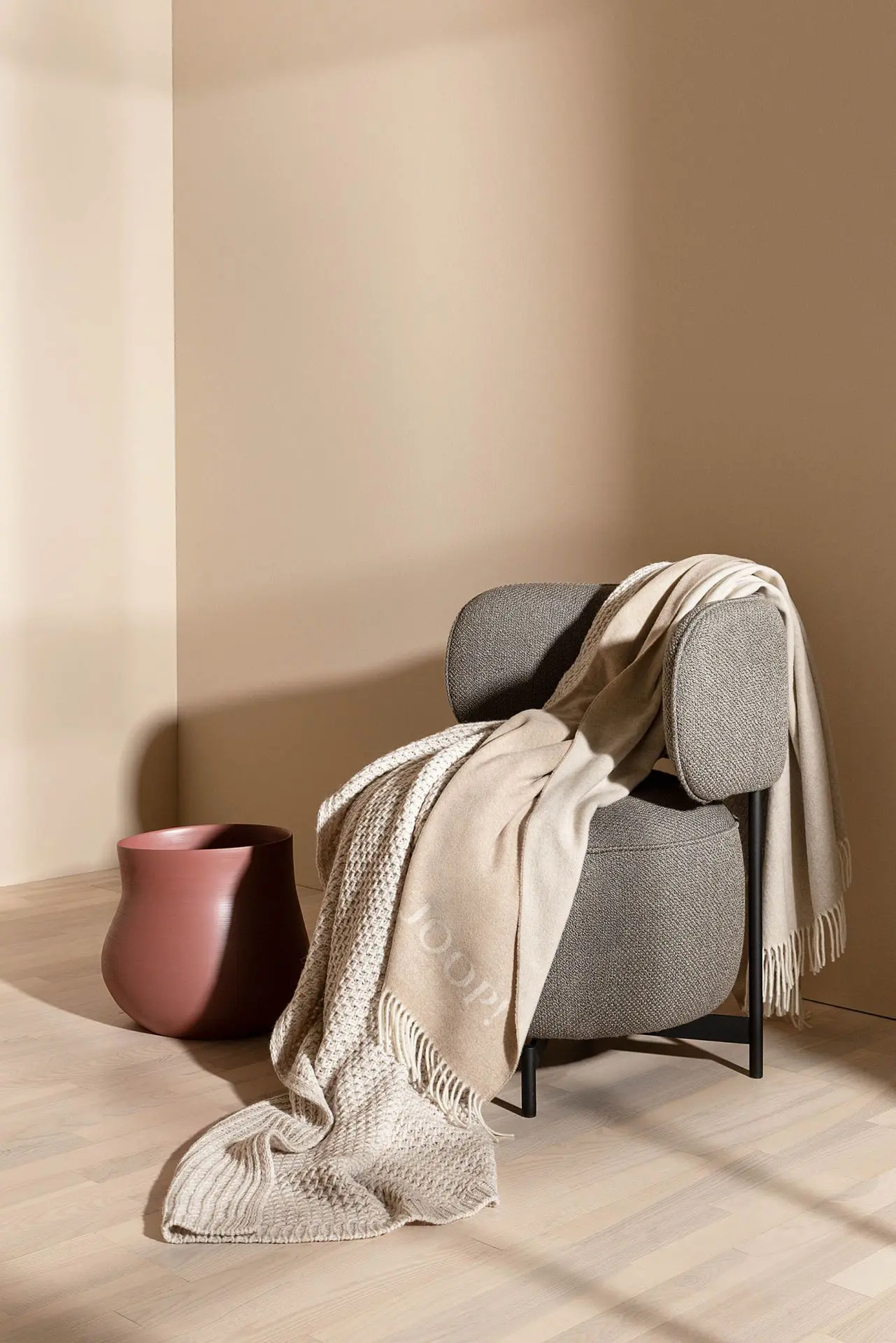 Fine Doubleface creme natur dekoriert