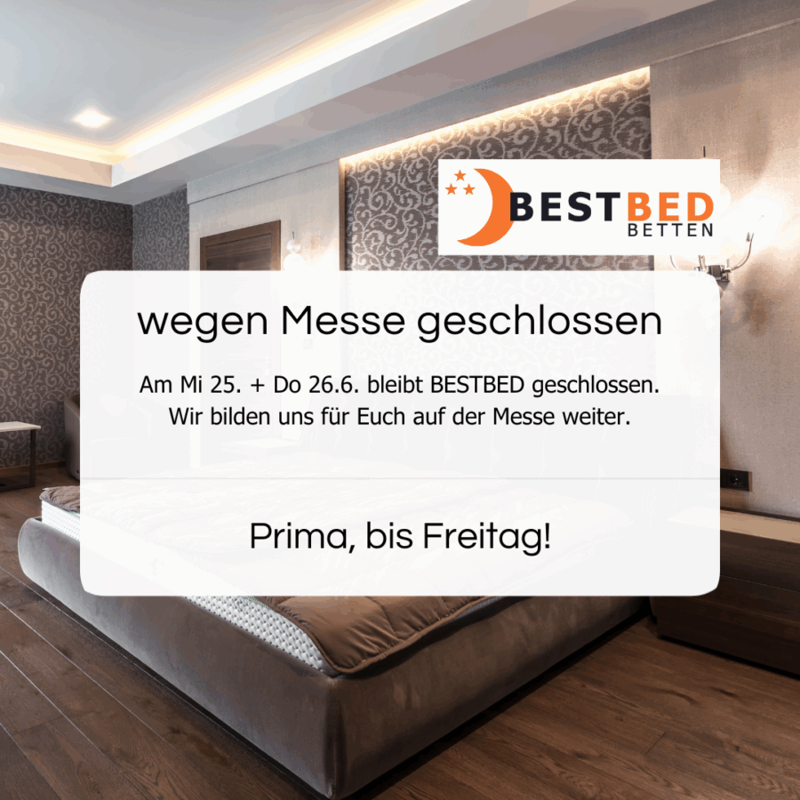 Wegen Messe geschlossen BB