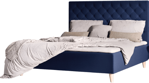 Boxspringbett Dunkelblau